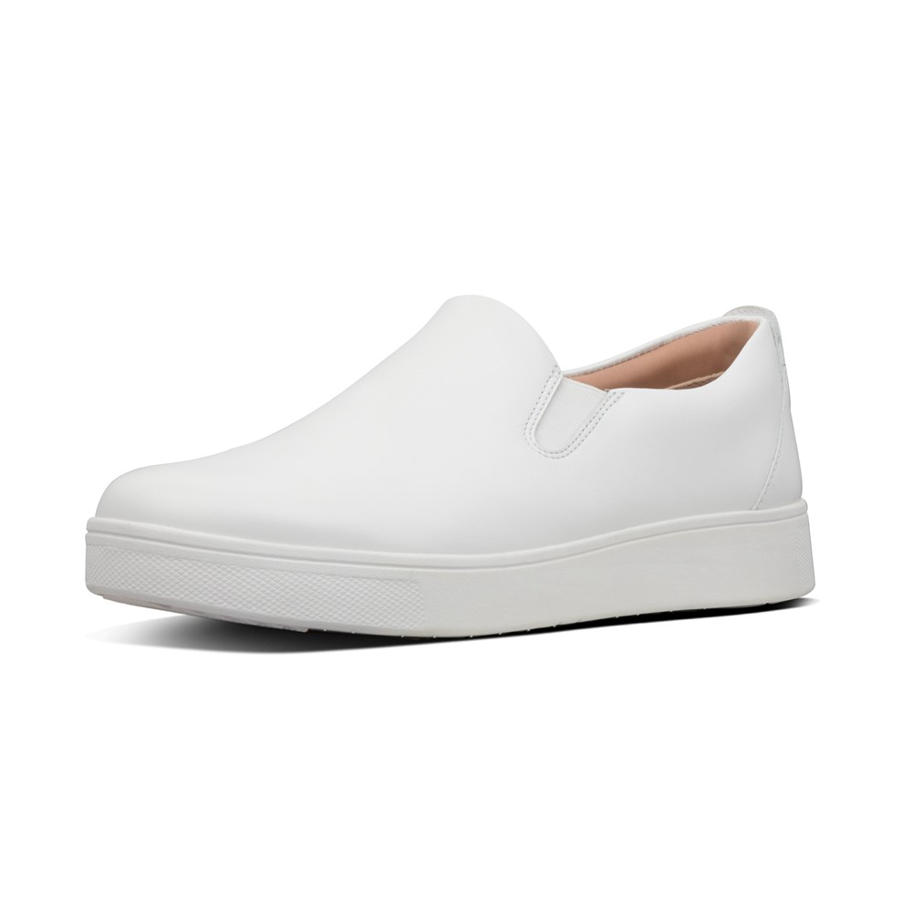 Fitflop Womens Slip-on White - Rally Sneakers - BK4603852